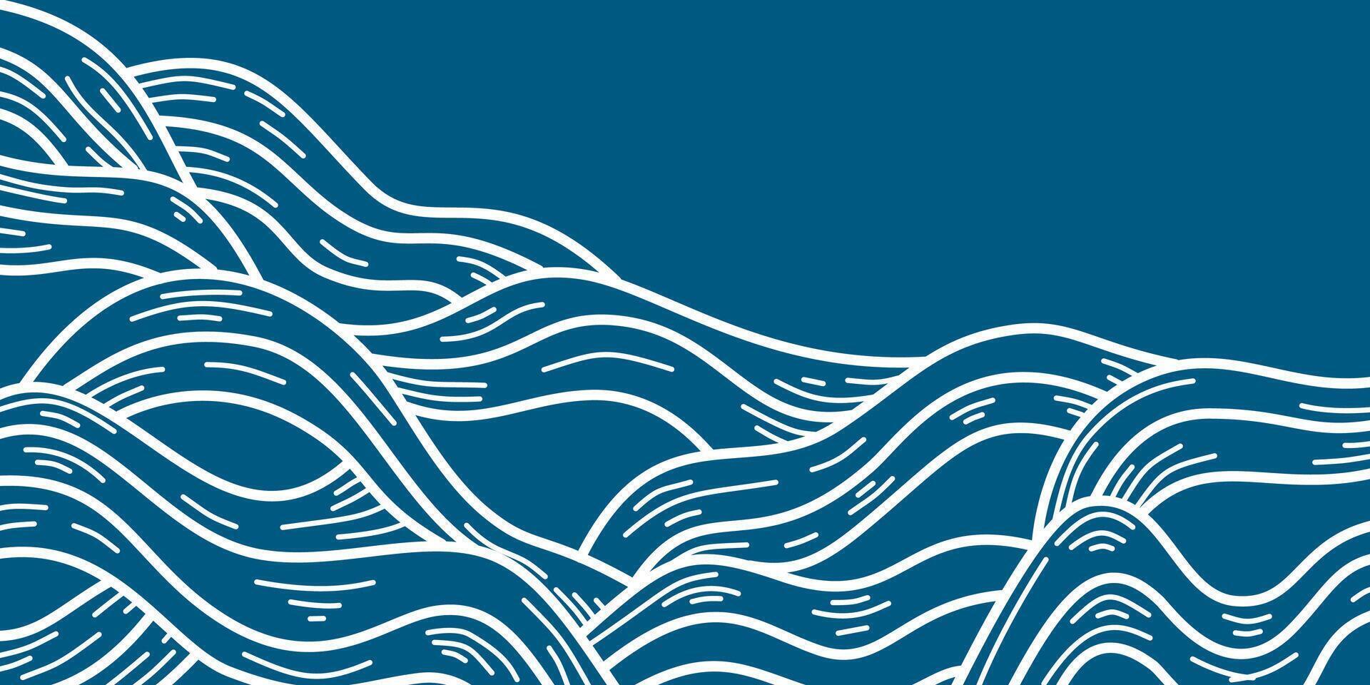 abstract Ocean Waves background. wave ocean background. abstract sea ripple, doodle wavy line background. sea and ocean ripple water background. vector