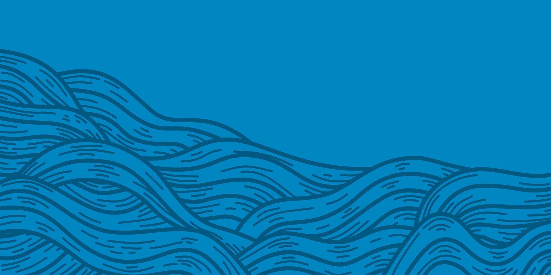 abstract Ocean Waves background. wave ocean background. abstract sea ripple, doodle wavy line background. sea and ocean ripple water background. vector