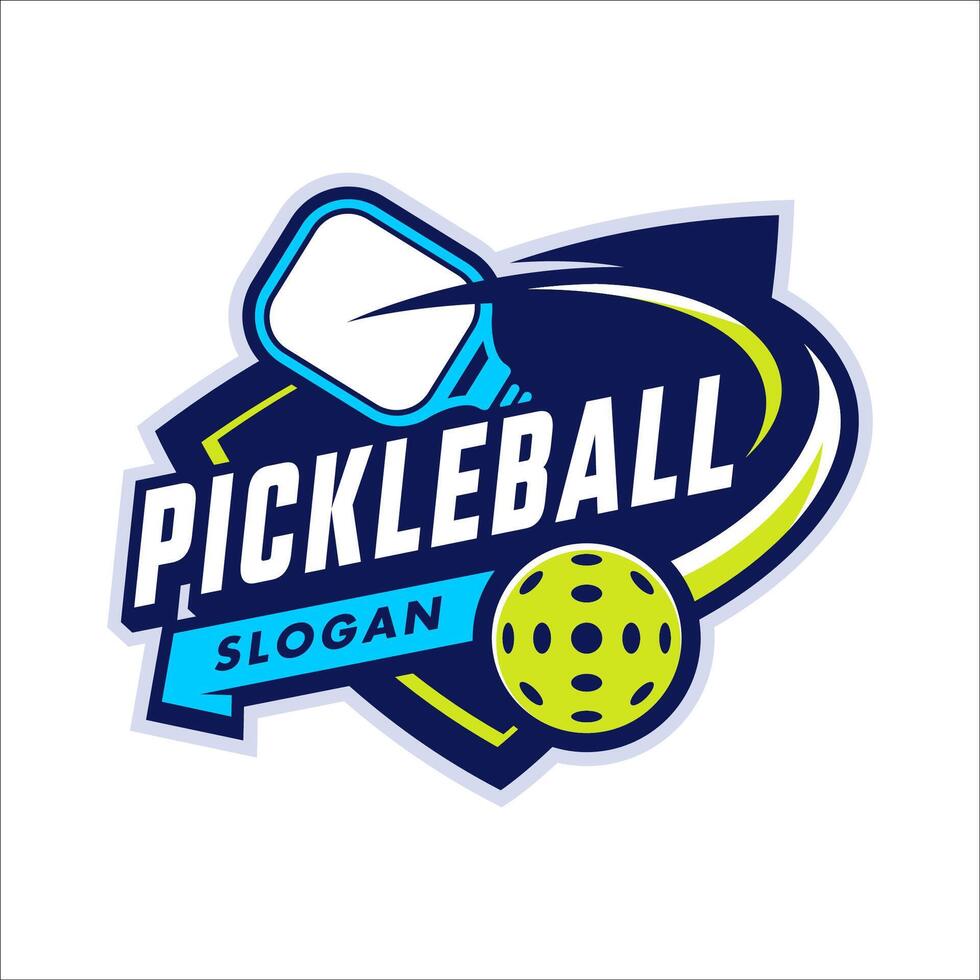 PICKLE BALL LOGO DESIGN TEMPLATE vector