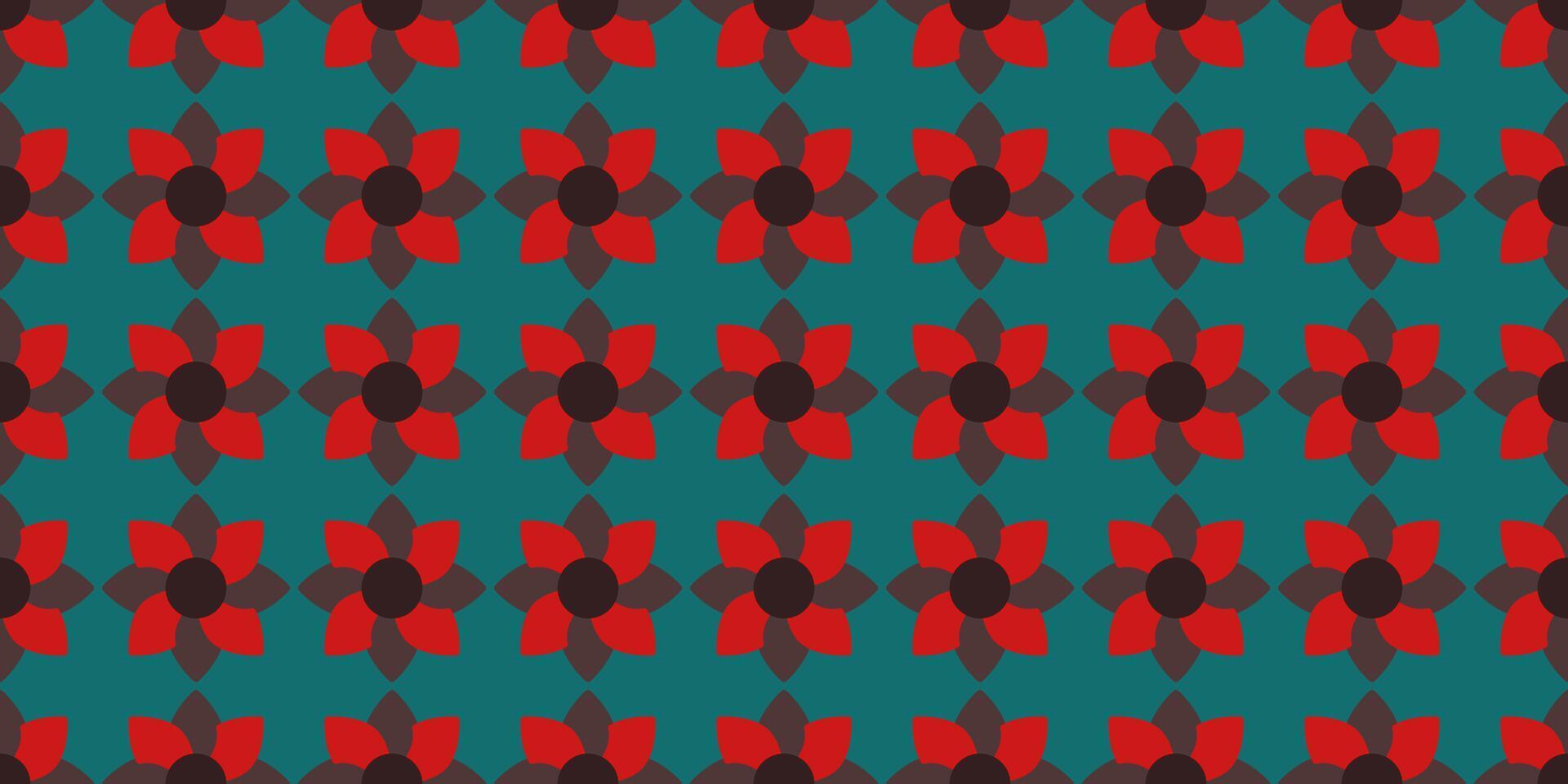 seamless floral pattern in color. This is a illustration of repeating flowers. Design for decorative, wallpaper, shirts, clothing, tablecloths, blankets, wrapping, textures, textiles vector