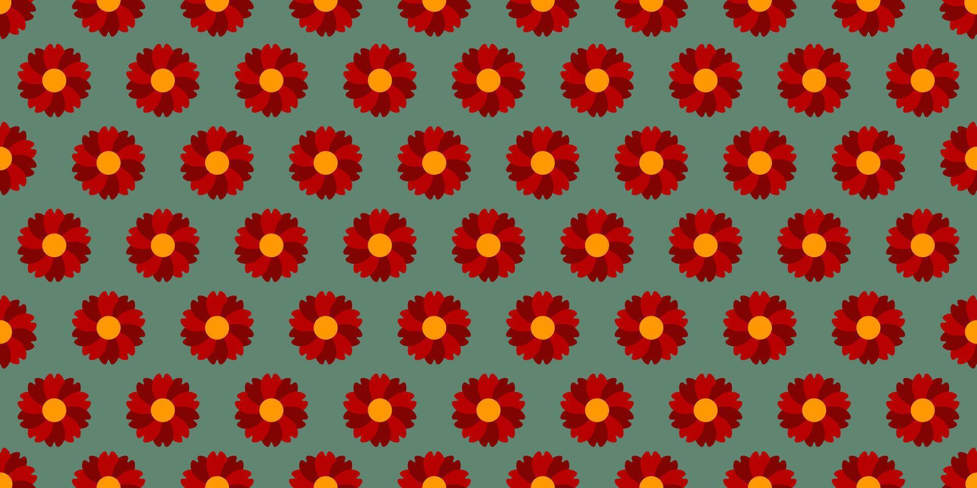seamless floral pattern in color. This is a illustration of repeating flowers. Design for decorative, wallpaper, shirts, clothing, tablecloths, blankets, wrapping, textures, textiles vector