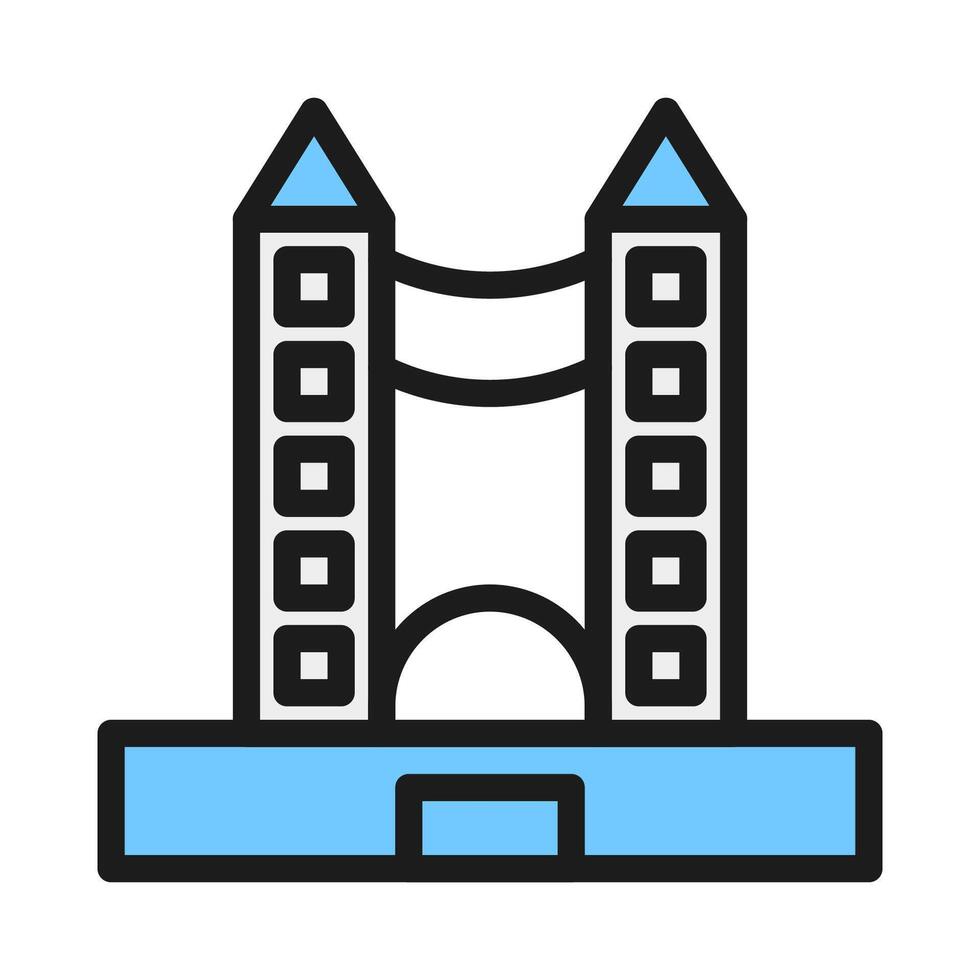 Building icon duocolor blue black vector