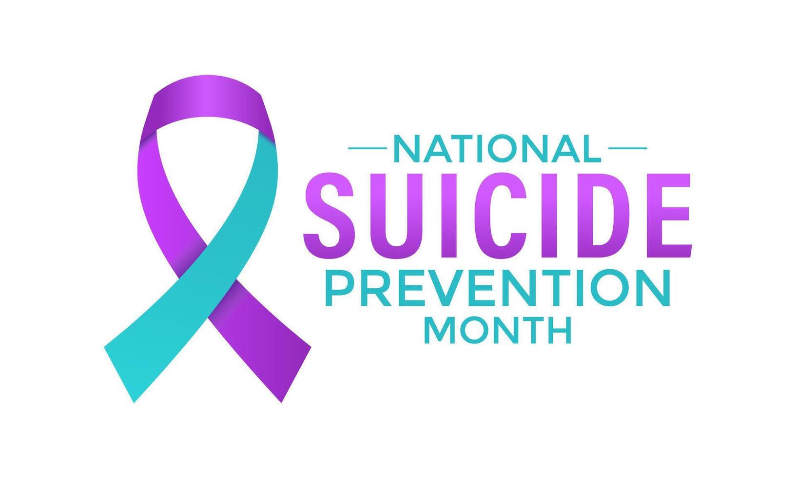 illustration on the theme of National suicide prevention month in September. Banner, Holiday, poster, card and flyer and background design. vector