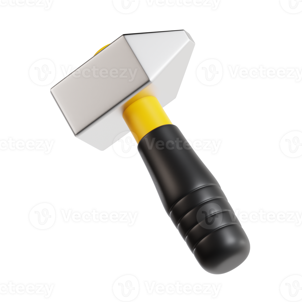 hammer 3d icon, transparent background png