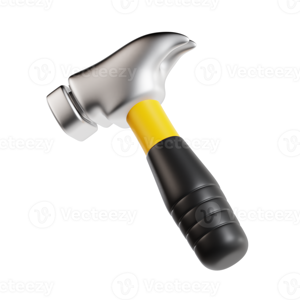 hammer 3d icon, transparent background png