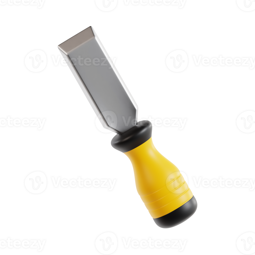 chisel 3d icon, transparent background png