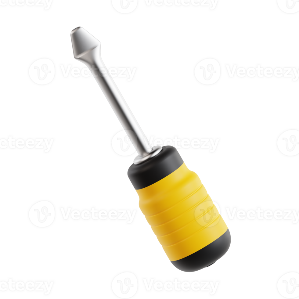 screwdriver 3d icon, transparent background png