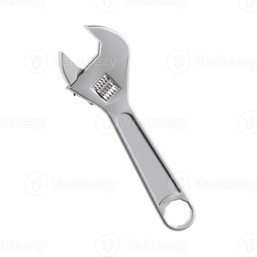 wrench 3d icon, transparent background png