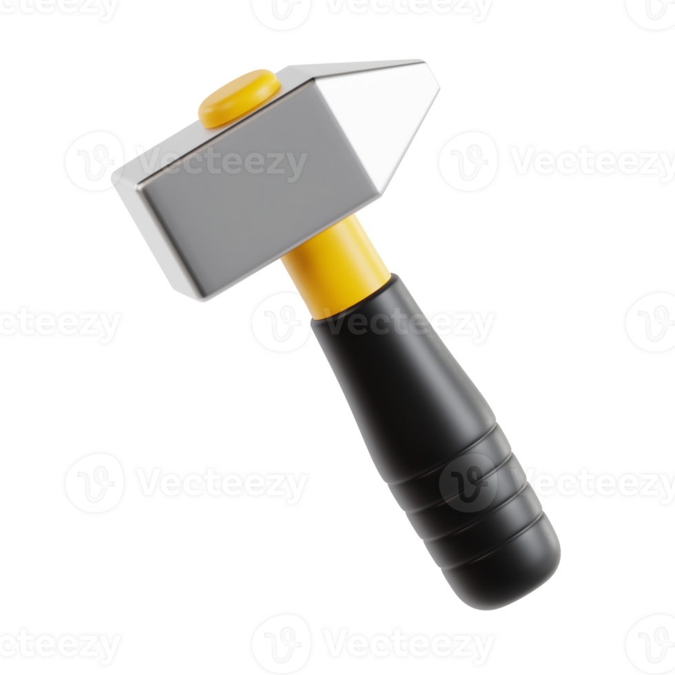 hammer 3d icon, transparent background png