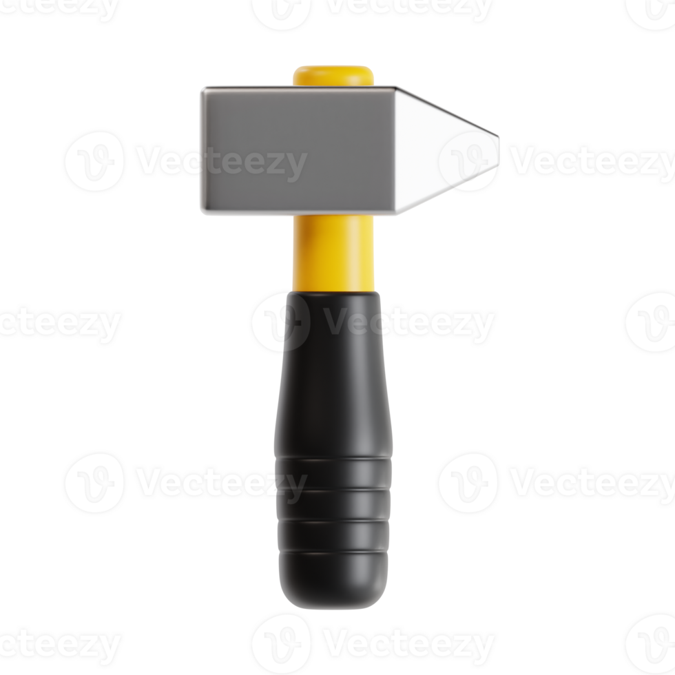 hammer 3d icon, transparent background png