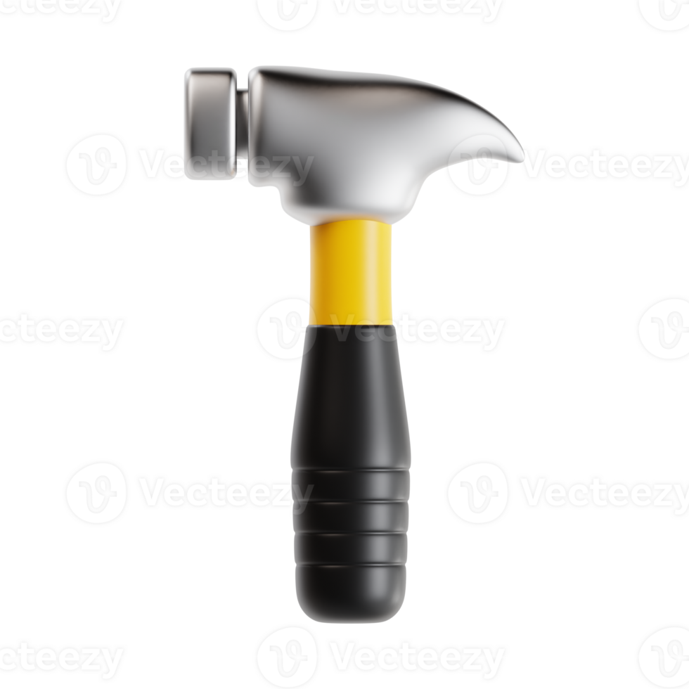 hammer 3d icon, transparent background png