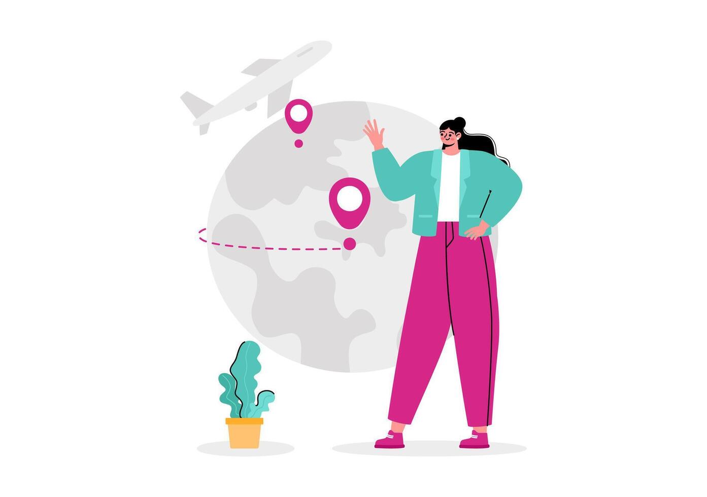 Immigration Consultant Illustration with Counseling Assistance to Provide Advice to People Planning to Move in a Flat Cartoon Background vector