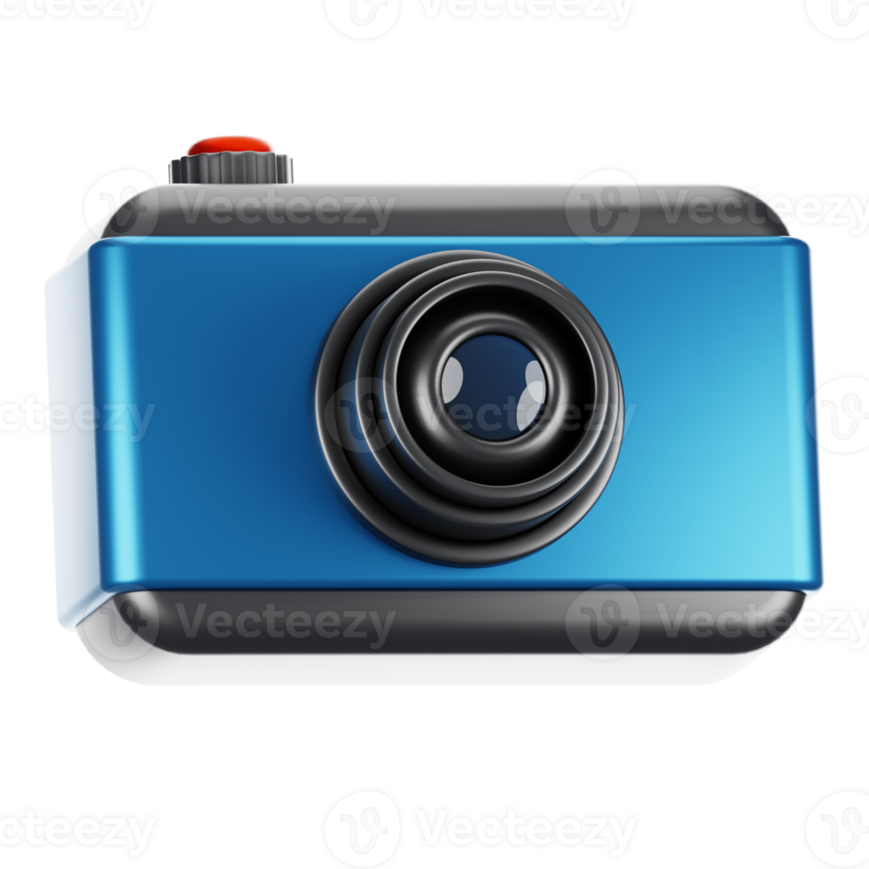3d rendering camera with cartoon style. 3d social media icon concept png