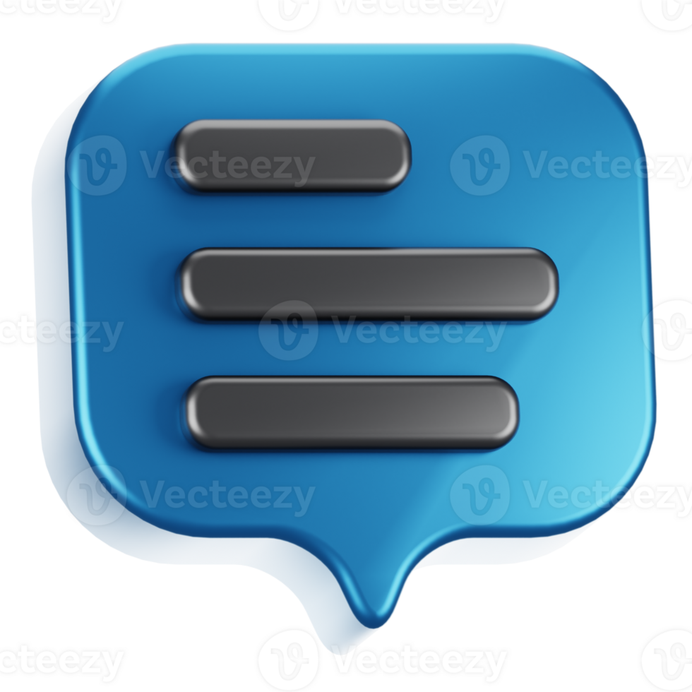3d rendering chat with cartoon style. 3d social media icon concept png