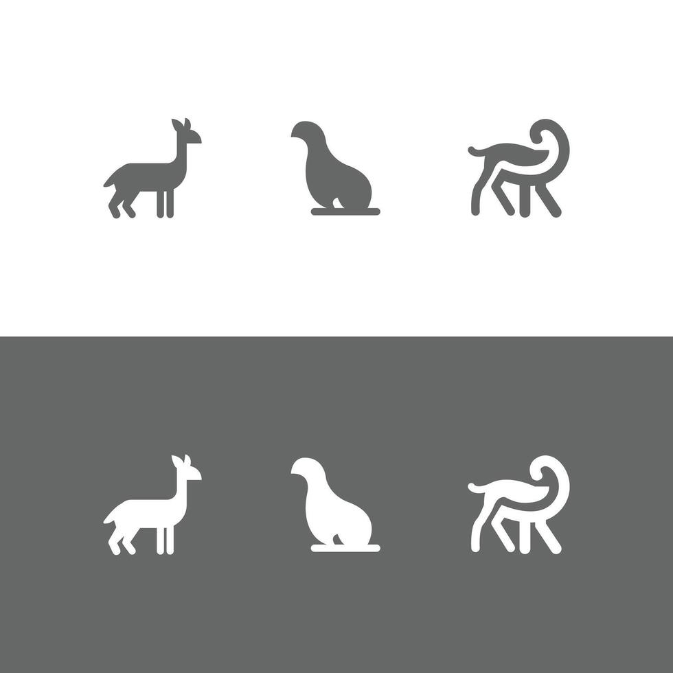 A simple logo with an image of a poultry animal, in gray and white. vector