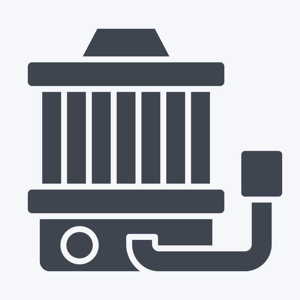 Icon Haeater Blower Motor. related to Car Maintenance symbol. glyph style. simple illustration vector
