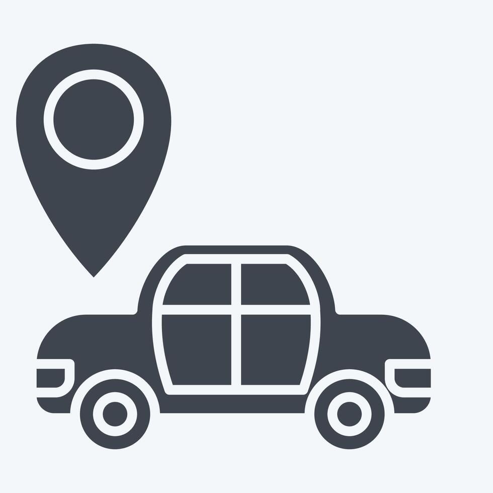 Icon Map Sensor. related to Car Maintenance symbol. glyph style. simple illustration vector
