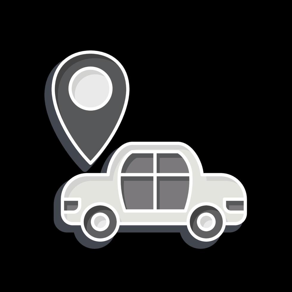 Icon Map Sensor. related to Car Maintenance symbol. glossy style. simple illustration vector