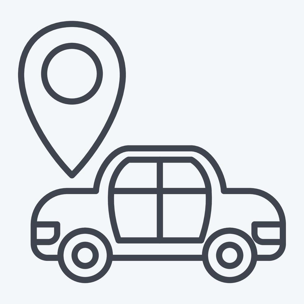 Icon Map Sensor. related to Car Maintenance symbol. line style. simple illustration vector