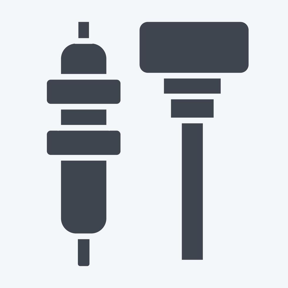 Icon Glow Plug. related to Car Maintenance symbol. glyph style. simple illustration vector