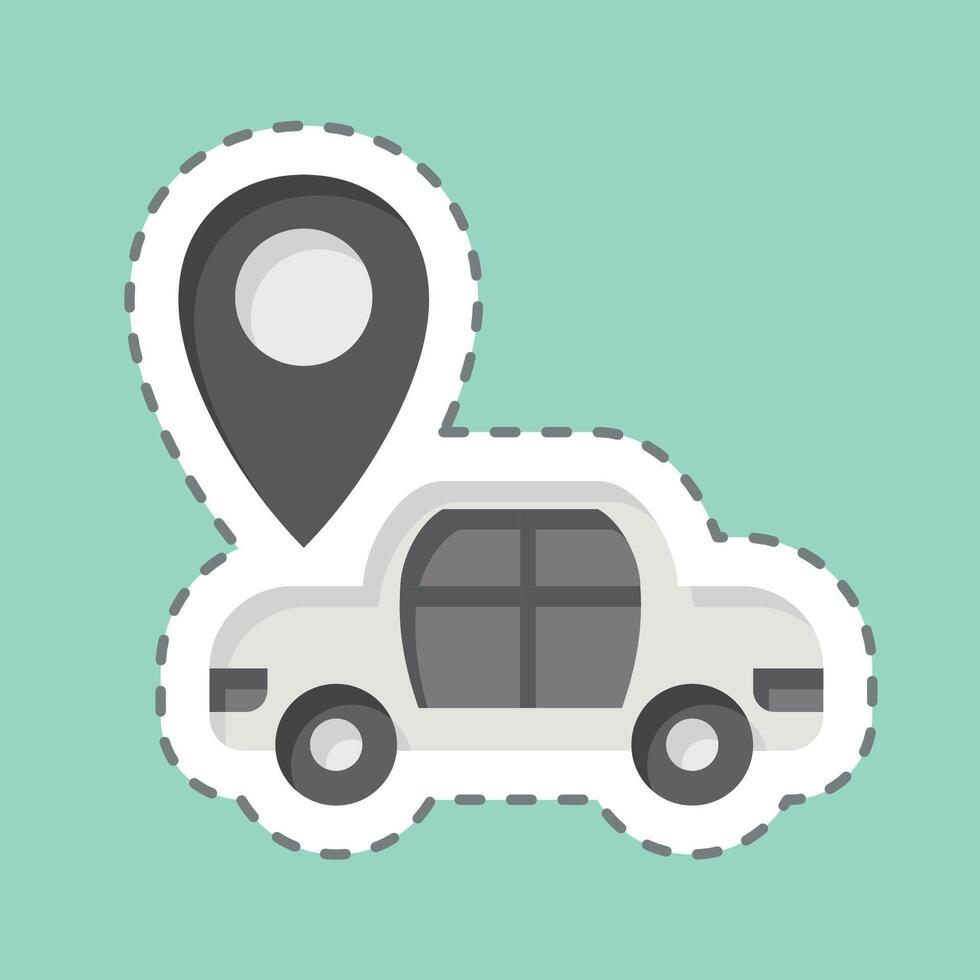 Sticker line cut Map Sensor. related to Car Maintenance symbol. simple illustration vector