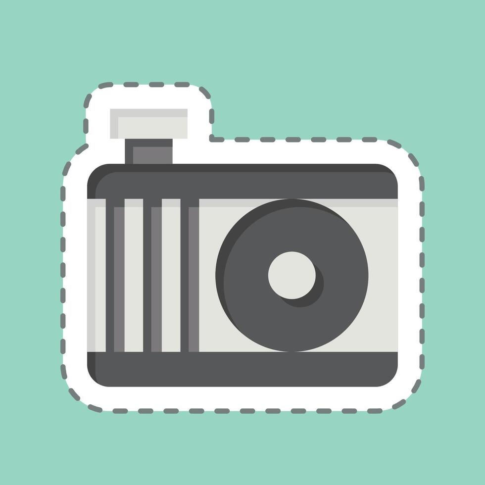 Sticker line cut Engine Cooling System. related to Car Maintenance symbol. simple illustration vector
