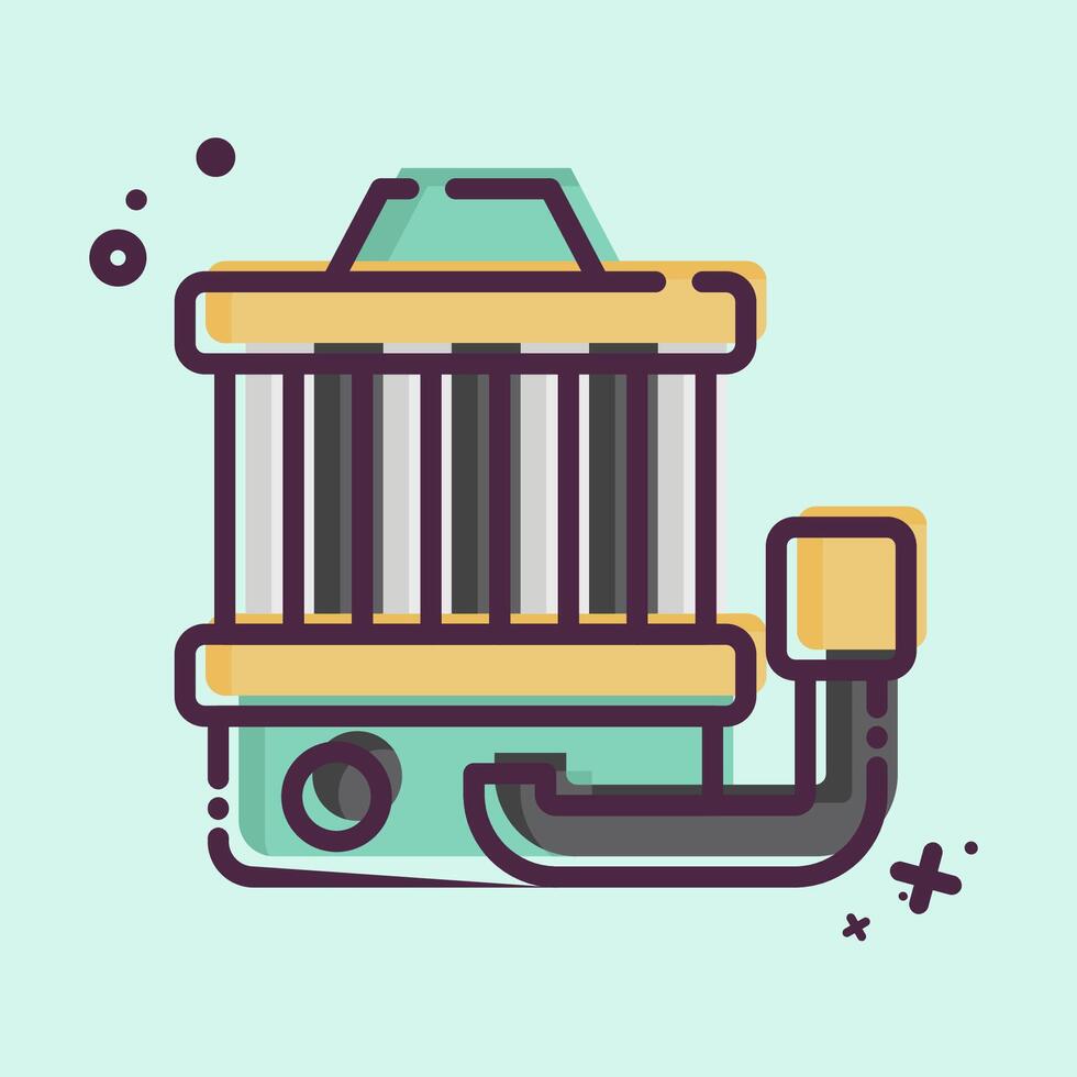 Icon Haeater Blower Motor. related to Car Maintenance symbol. MBE style. simple illustration vector