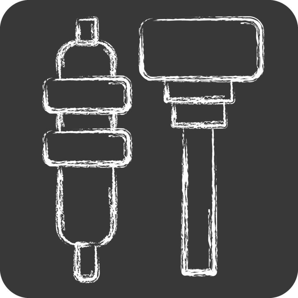 Icon Glow Plug. related to Car Maintenance symbol. chalk Style. simple illustration vector