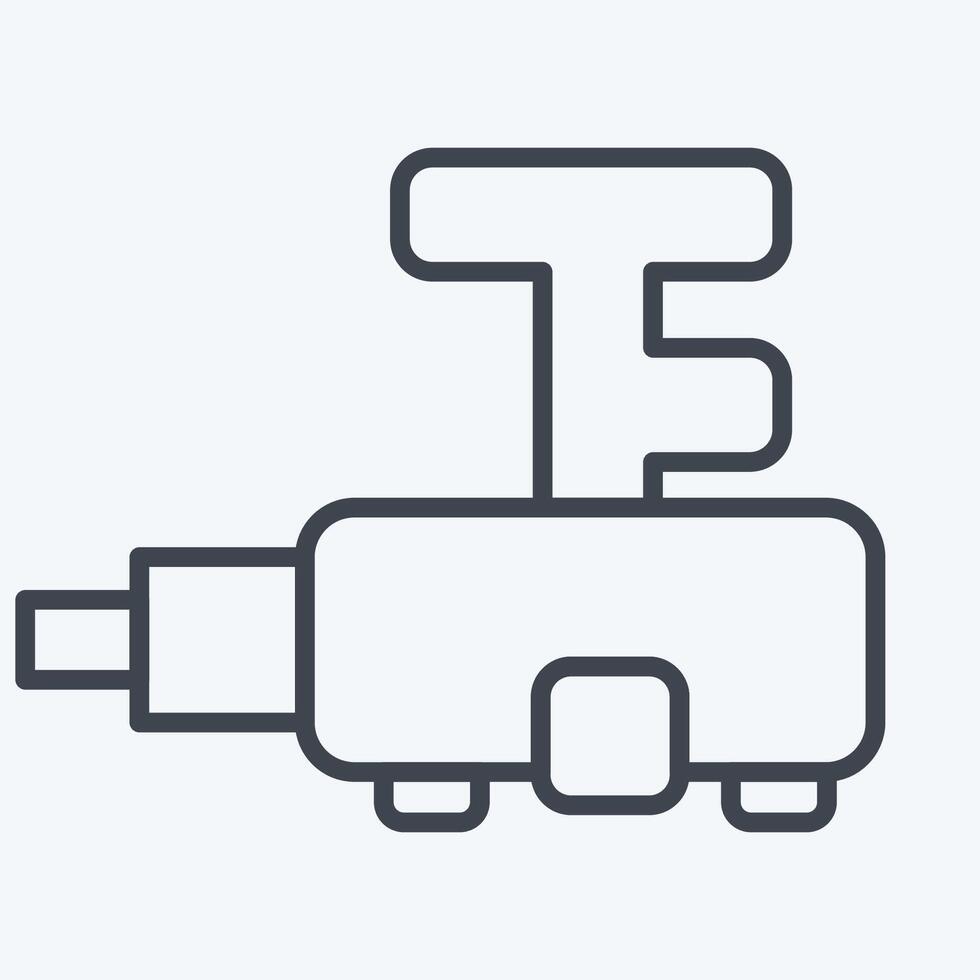 Icon Steering Gearbox. related to Car Maintenance symbol. line style. simple illustration vector