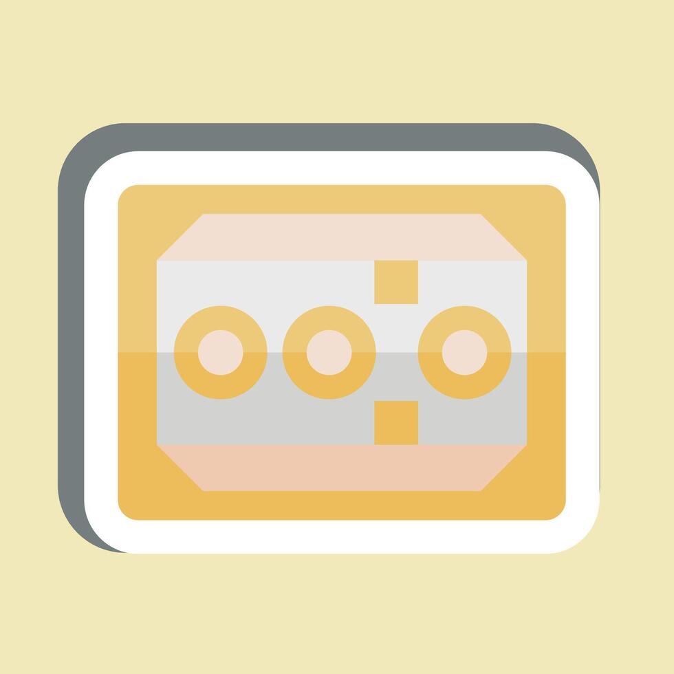 Sticker ABS Control Mobile. related to Car Maintenance symbol. simple illustration vector