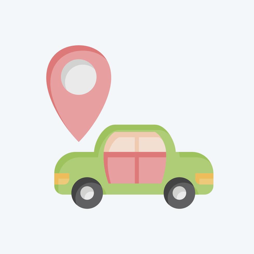 Icon Map Sensor. related to Car Maintenance symbol. flat style. simple illustration vector