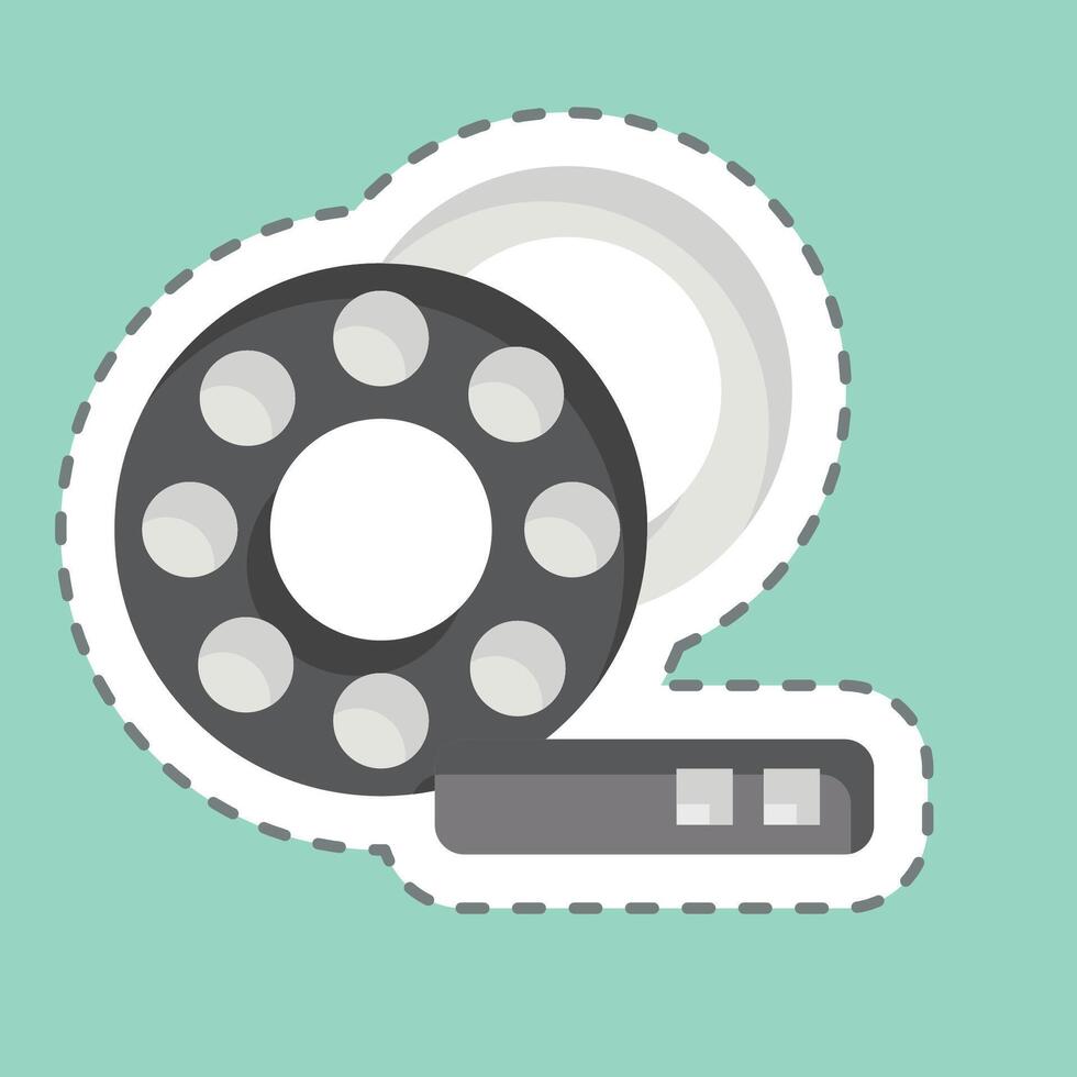 Sticker line cut Wheel Bearings. related to Car Maintenance symbol. simple illustration vector