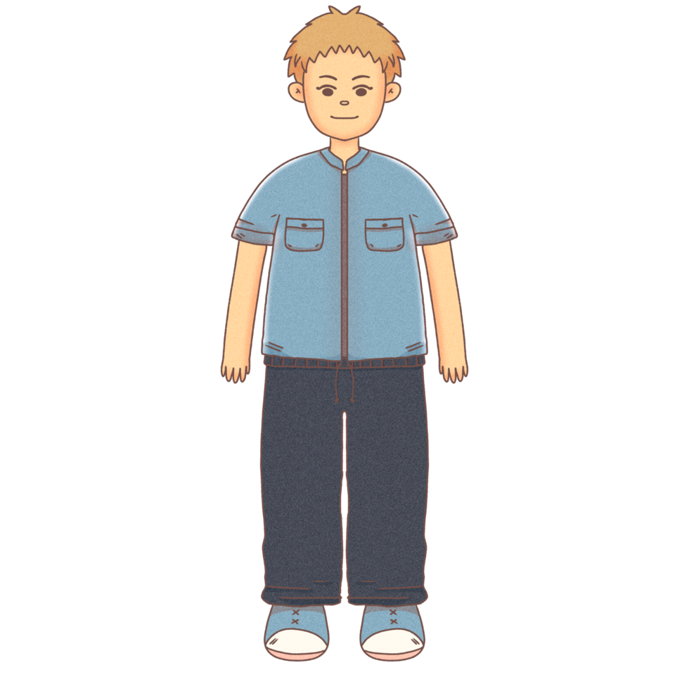 Cute Childern Illustration with summer outfits png