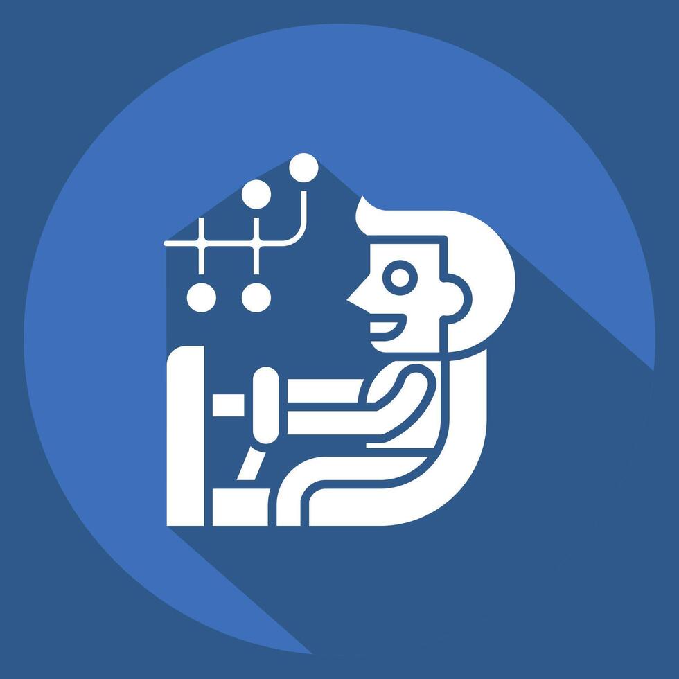 Icon Wheel Alignment. related to Car Maintenance symbol. long shadow style. simple illustration vector