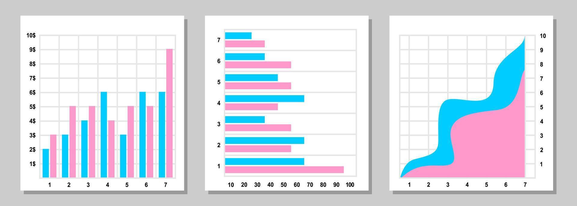 Infographic template, bar chart, daily chart statistics in a week vector