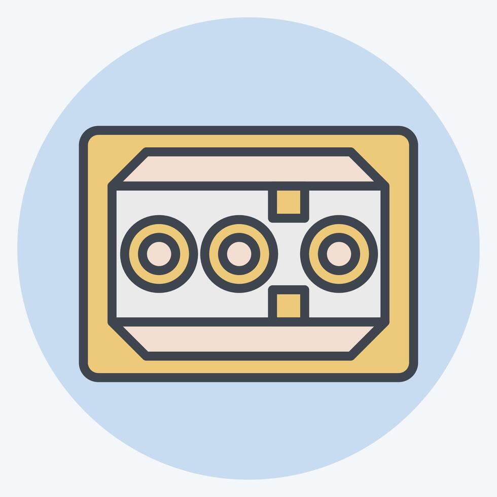 Icon ABS Control Mobile. related to Car Maintenance symbol. color mate style. simple illustration vector