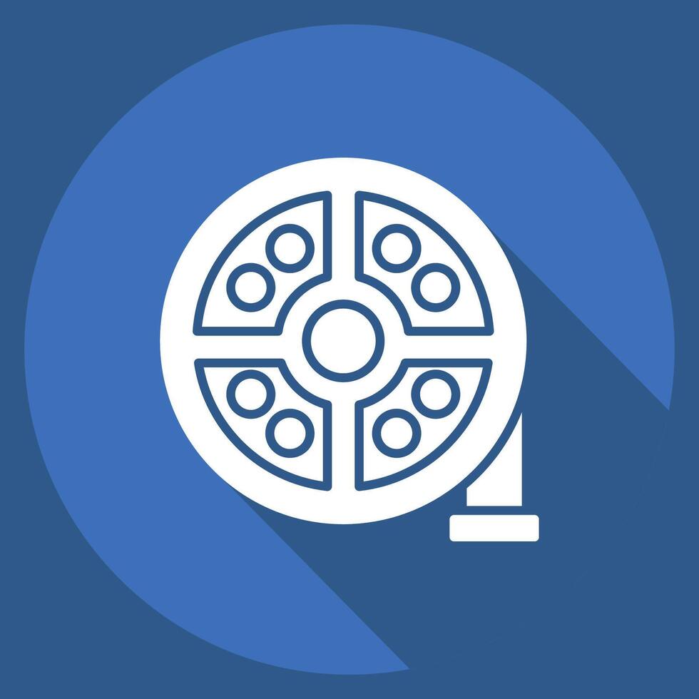 Icon Power Steering Pump. related to Car Maintenance symbol. long shadow style. simple illustration vector