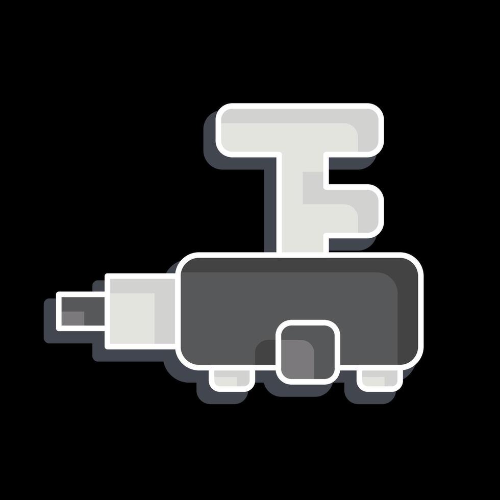 Icon Steering Gearbox. related to Car Maintenance symbol. glossy style. simple illustration vector