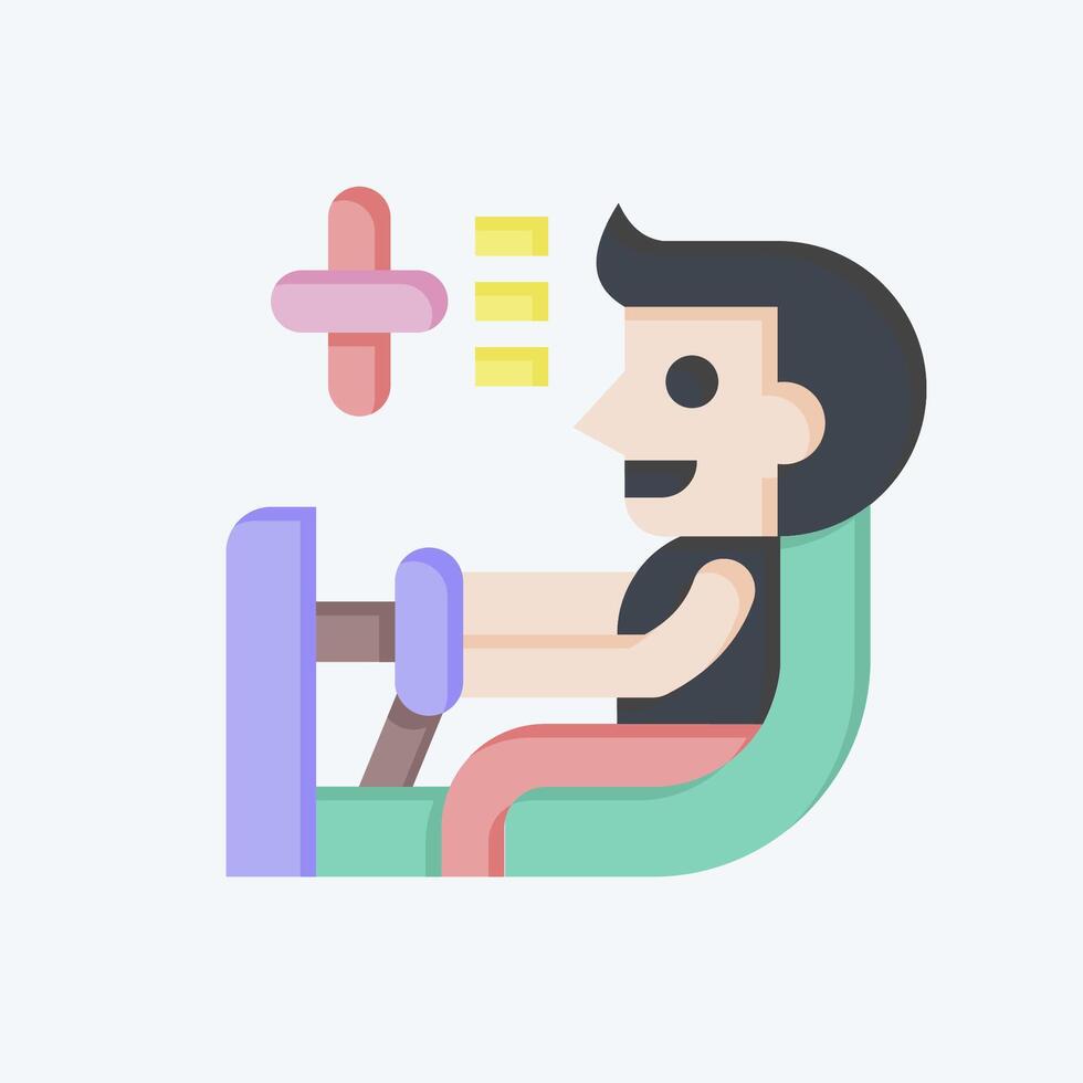 Icon Automatic Transmission. related to Car Maintenance symbol. flat style. simple illustration vector