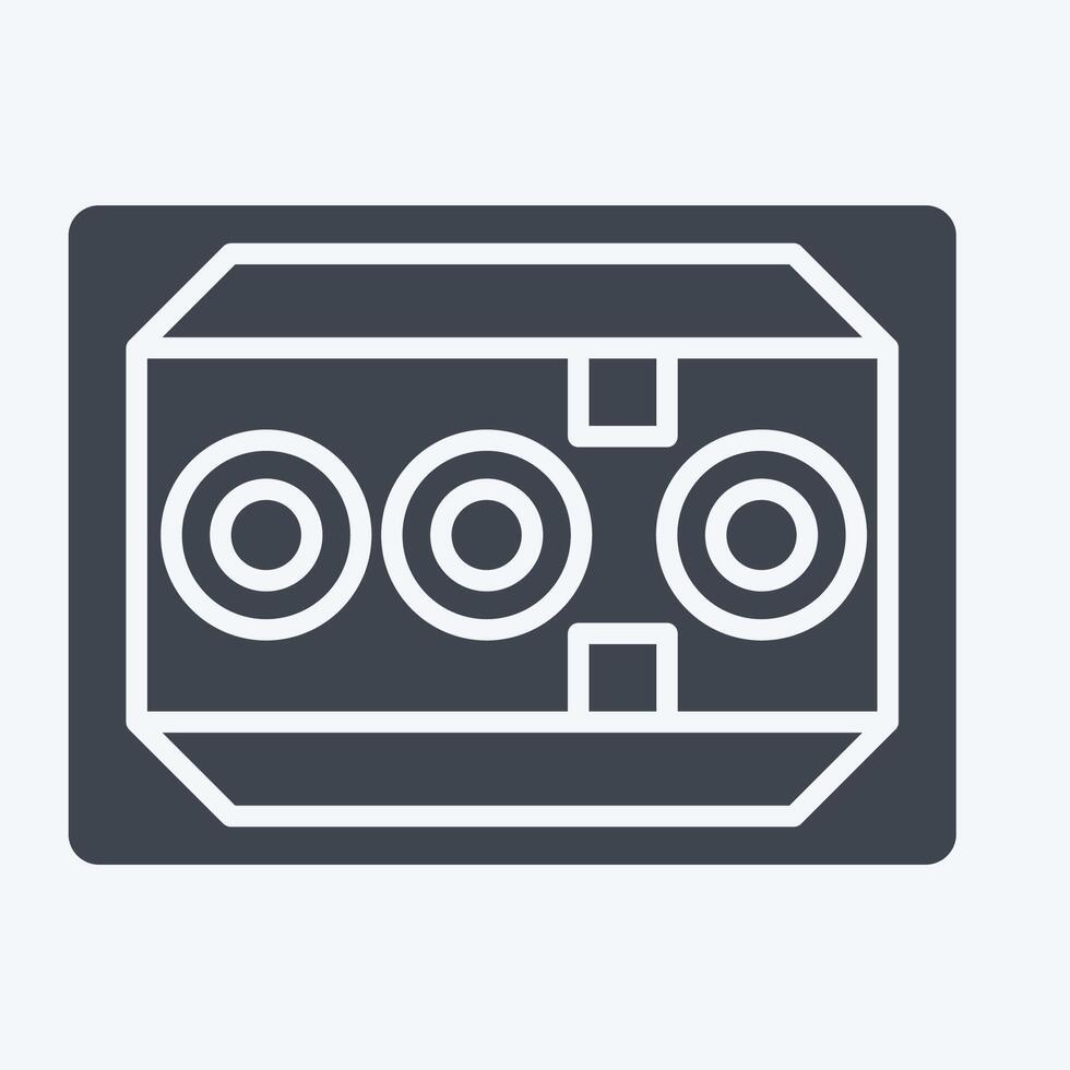 Icon ABS Control Mobile. related to Car Maintenance symbol. glyph style. simple illustration vector