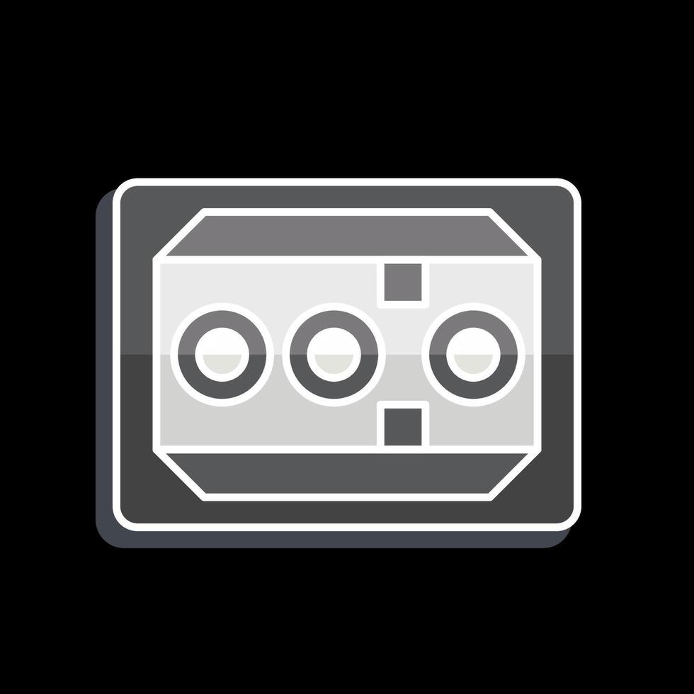 Icon ABS Control Mobile. related to Car Maintenance symbol. glossy style. simple illustration vector