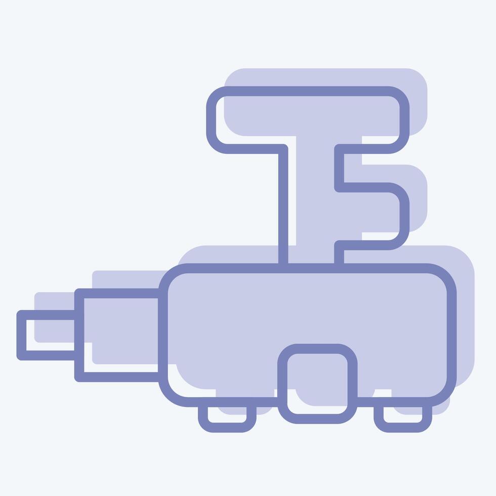 Icon Steering Gearbox. related to Car Maintenance symbol. two tone style. simple illustration vector