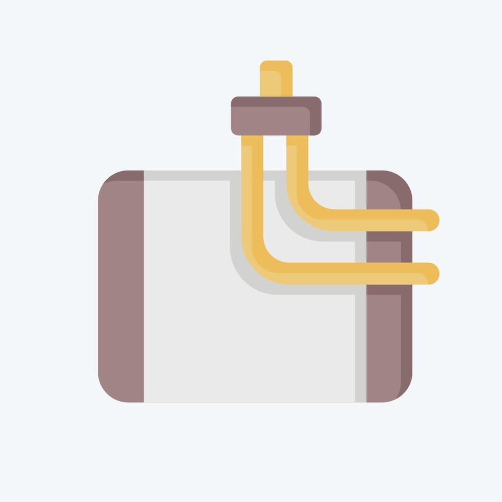Icon AC Evaporator. related to Car Maintenance symbol. flat style. simple illustration vector