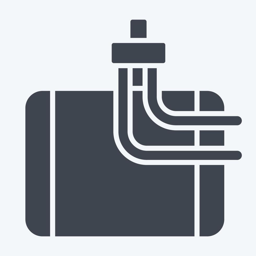 Icon AC Evaporator. related to Car Maintenance symbol. glyph style. simple illustration vector