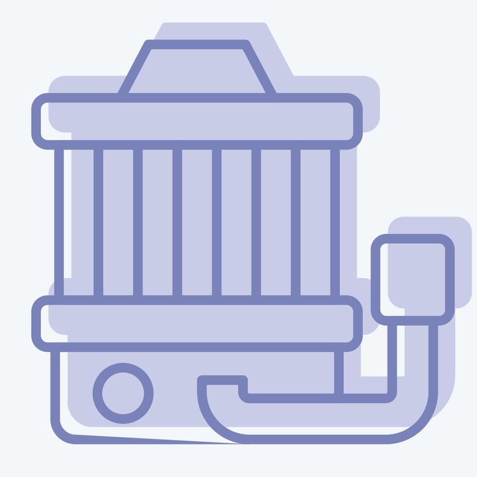Icon Haeater Blower Motor. related to Car Maintenance symbol. two tone style. simple illustration vector