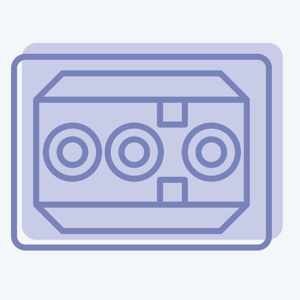 Icon ABS Control Mobile. related to Car Maintenance symbol. two tone style. simple illustration vector