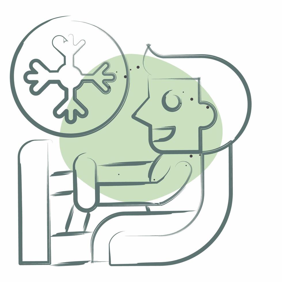 Icon Air Conditioning Diagnosis. related to Car Maintenance symbol. Color Spot Style. simple illustration vector