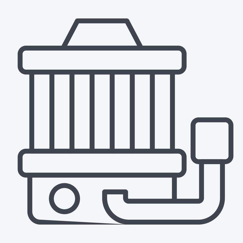 Icon Haeater Blower Motor. related to Car Maintenance symbol. line style. simple illustration vector