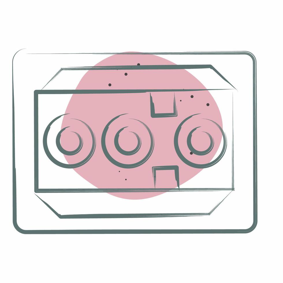 Icon ABS Control Mobile. related to Car Maintenance symbol. Color Spot Style. simple illustration vector