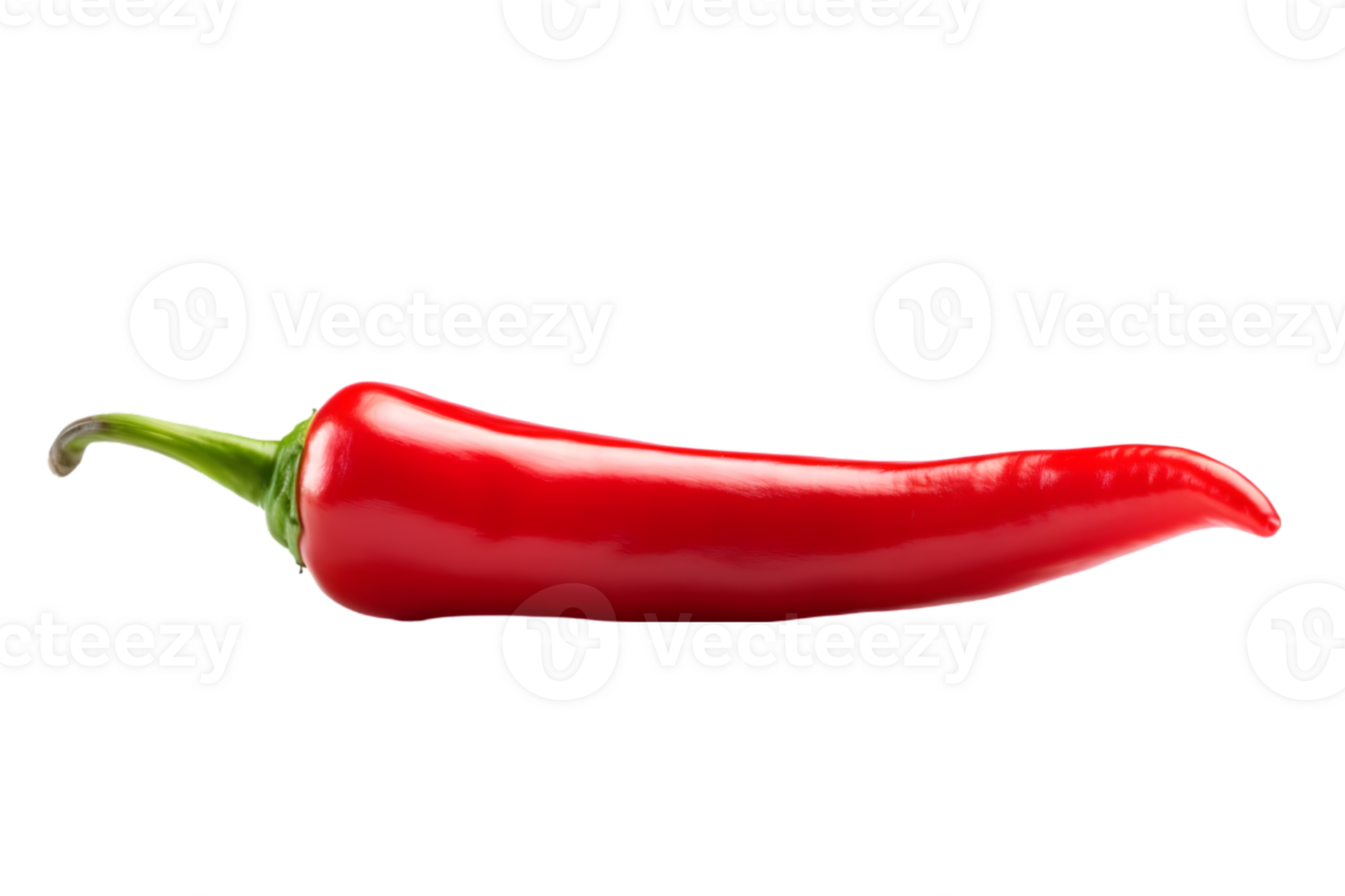 Red hot chili pepper on transparent background png